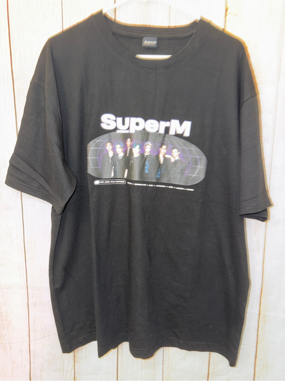 SuperM Black Graphic Tee - Group Photo Logo XL